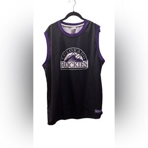 Colorado Rockies Black and Purple Tank Top Jersey